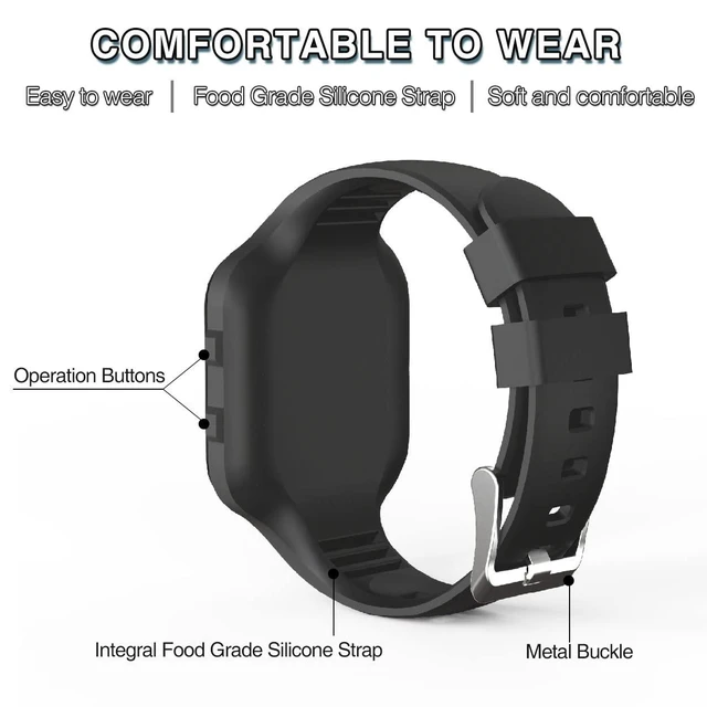 Alt view image 13 of 14 - Non-Bluetooth Led Fitness Tracker Watch,Digital Pedometer Watch,with Step Counting/Distance/Calories/Stopwatch/Alarm Clock, Great Gift for Kids Teens Girls Boys Xmas (Square - Black)