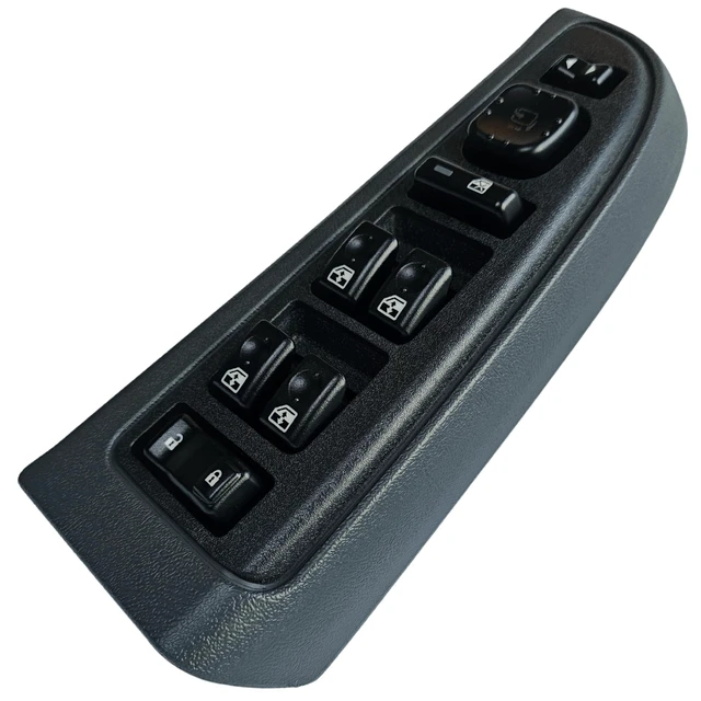Alt view image 7 of 12 - Window Master Switch & Dark Gray Bezel for 2003-2006 GMC Sierra, Chevrolet Silverado, Suburban, Tahoe, Yukon, Avalanche (Dark Pewter, Crew Cab,15883319, 15883320, 15883321,15883323)