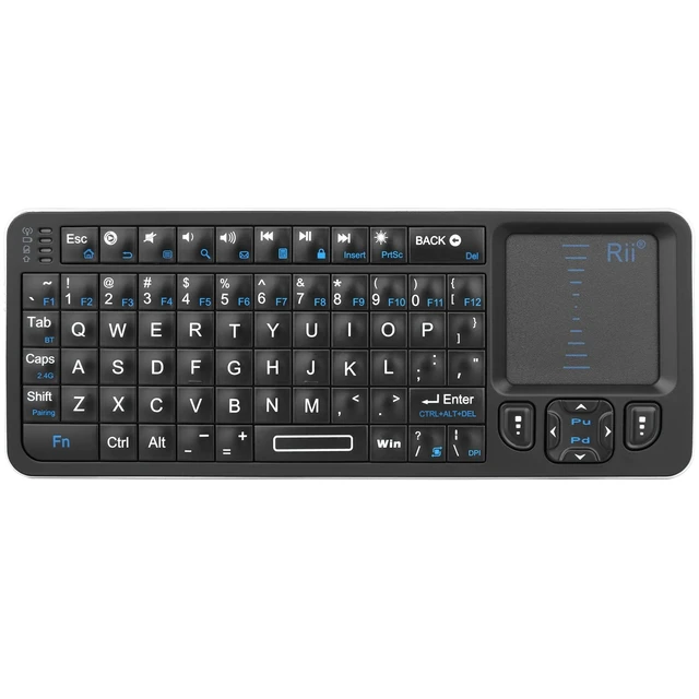 Alt view image 8 of 14 - K06 Mini Bluetooth Keyboard,Backlit 2.4GHz Wireless Keyboard with IR Learning, Portable with Touchpad,Compatible with Fire Stick/VR Glasses/HTPC/IPTV (2.4G and Bluetooth)