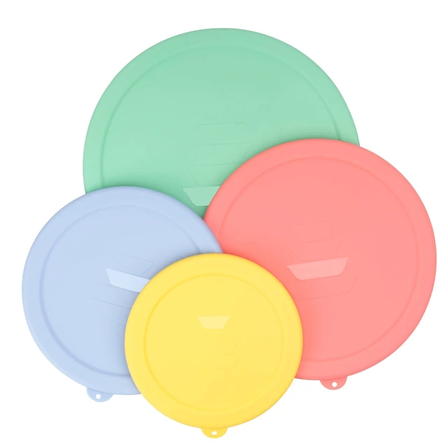 Alt view image 8 of 14 - Silicone Replacement Lids Only Fit for Pyrex 322 1 Quart | 323 1.5 Quart | 325 2.5 Quart | 326 4 Quart Prepware Glass Mixing Bowls, Food Grade, Dishwasher & Microwave Safe (Bowl not included)