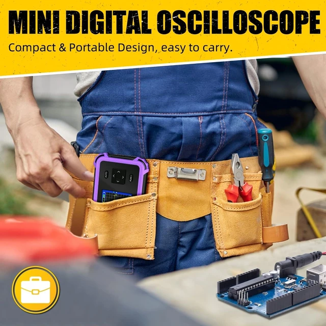 Alt view image 14 of 14 - Handheld Portable Oscilloscope, 2.8" TFT Digital Oscilloscope, 1MHz Bandwidth, 8.33MSa/s Sampling Rate, Auto/Normal/Single Trigger Modes, Ideal for Home & Automotive Use