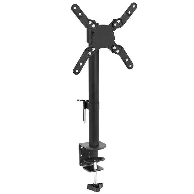 Alt view image 8 of 14 - Ultra-Wide Single Monitor Arm Desk Mount, Height Adjustable Pole Stand for 1342 Inch Screens up to 22 lbs, VESA 75x75 to 200x200, Clamp & Grommet