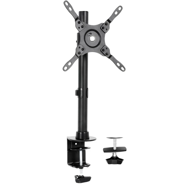 Alt view image 8 of 14 - Ultra Wide Screen TV and Monitor Desk Mount, Adjustable Height and Tilt Stand for Screens up to 42 inches, Black, STAND-V101C