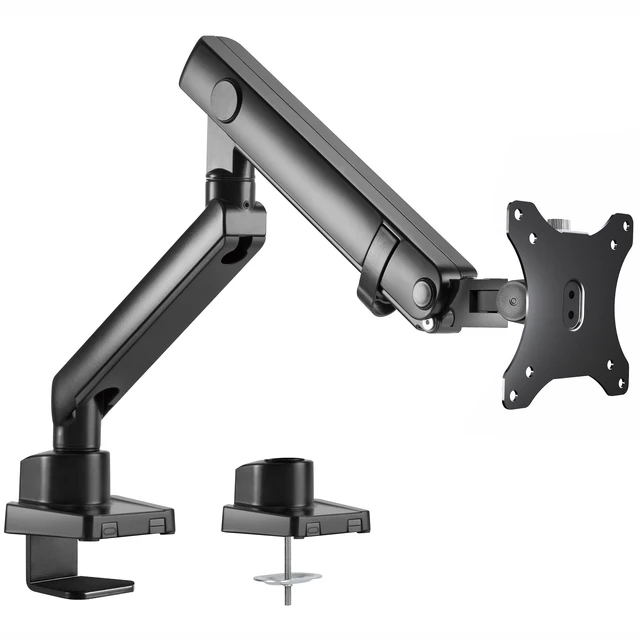 Alt view image 8 of 14 - Premium Aluminum Full Motion Single Ultrawide Monitor Desk Mount Stand with Lift Engine Arm, Fits Screens up to 40 inches, STAND-V101BB
