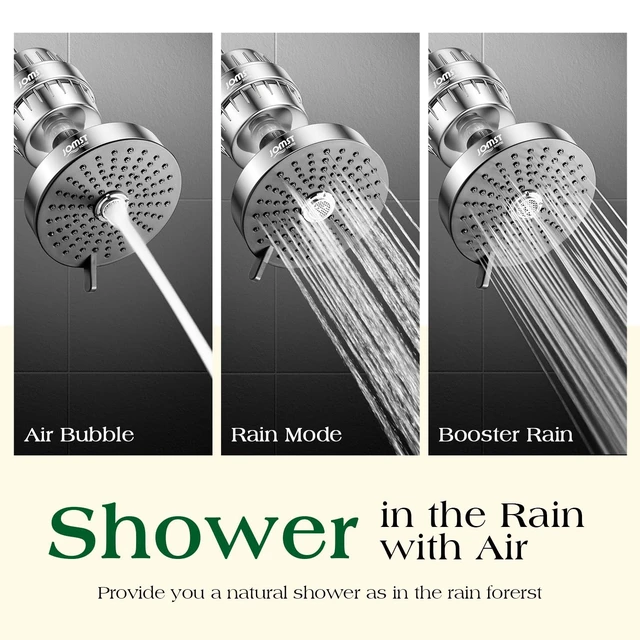 Alt view image 13 of 14 - Filtered Shower HeadShower Head with Filters for Healthier Skin & Hair | 3 Modes High Pressure Shower Heads with 25-Stage Filtration | Removes 99.947% Chlorine & Heavy Metals | Chrome