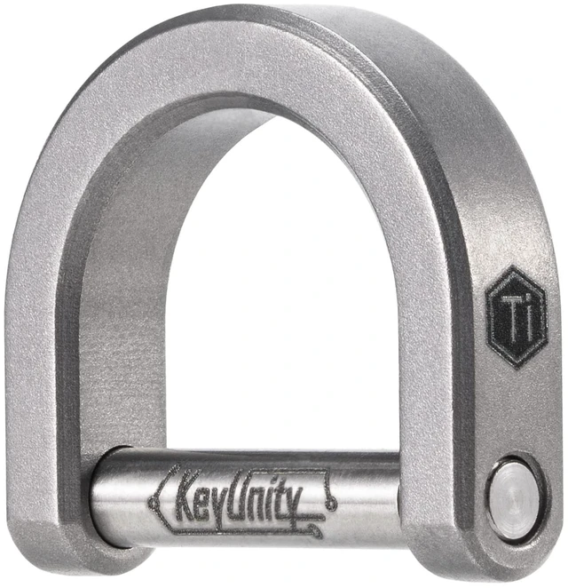 Alt view image 8 of 14 - KA17M Titanium D Ring Key Shackle, U-Shaped Horseshoe Clasp, Gray | Resists rust and corrosion, for car key fobs, DIY leather key organizers, and keychains