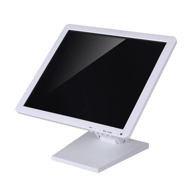 Alt view image 12 of 14 - Single Adjustable LCD Monitor Stand Mount Folding VESA Monitor Desk Stand with VESA Hole 75x75mm 100x100mm (White)