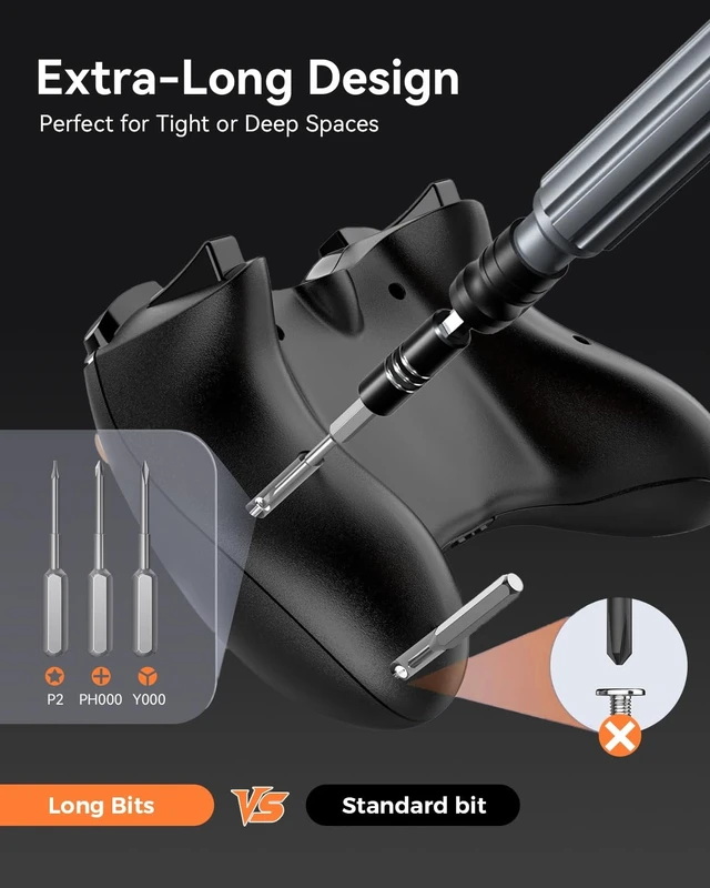 Alt view image 14 of 14 - Precision Screwdriver Set, 150 in 1 Magnetic Screwdriver Set with mini built-in box, Repair Tool Kit for Computer, Laptop, iPhone, Macbook, PC, PS5, Xbox Controller, RC, Jewelers, Glasses