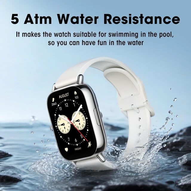 Alt view image 12 of 14 - 5 Lite Smart Watch, Step Counter Watch for Women Men with 2" LCD Large Display, 140 Sports Modes, 5ATM Waterproof (Lite-Light Gold)