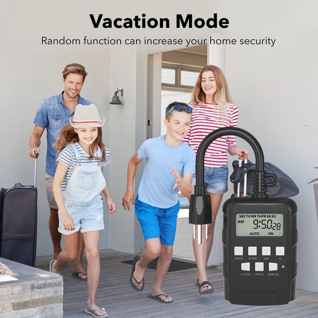 Alt view image 13 of 14 - Outdoor 7-Day Programmable Timer Outlet, 2 Outlets, 2 Pack