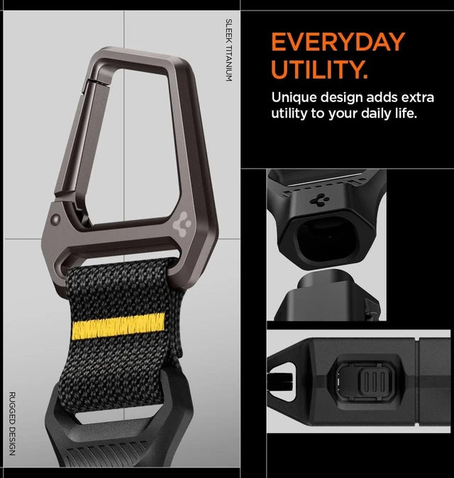 Alt view image 10 of 14 - Life Magnetic Keychain Key Holder, Quick Release | Secure Lock System, Detachable Carabiner Clip, for Men & Women - Black