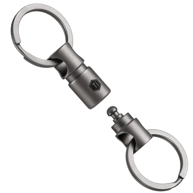 Alt view image 8 of 14 - Titanium Quick Release Keychain, Pull Apart Detachable Key Chain | Lightweight EDC Key Organizer for Car Keys, Bags, Backpack, Daily Carry