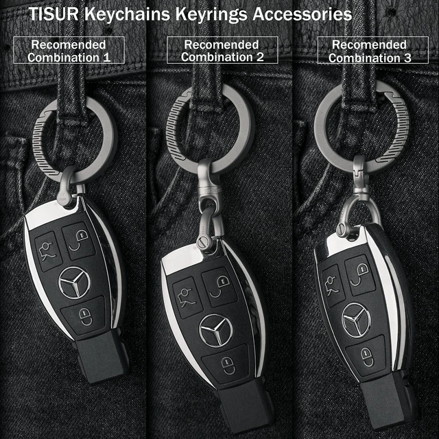 Alt view image 11 of 12 - Titanium Carabiner Key Ring Clip,D Rings Keychain Grey | Quick Release Keychain,,Key Chain Clip For Men Women