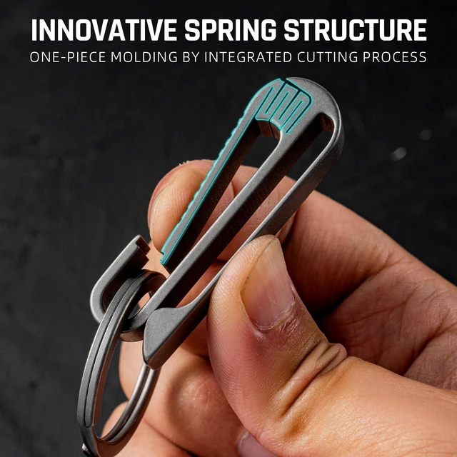 Alt view image 10 of 14 - Duty Belt Key Holder Clip, Titanium Car keychain Organizer | quick release key chain locking,easy to attach,hold multiple keys,rust resistant