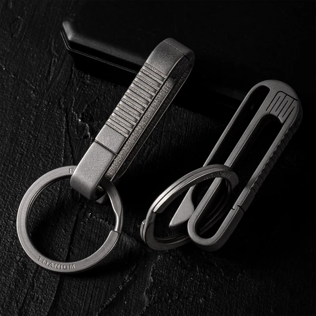 Alt view image 12 of 14 - Duty Belt Key Holder Clip, Titanium Car keychain Organizer | quick release key chain locking,easy to attach,hold multiple keys,rust resistant