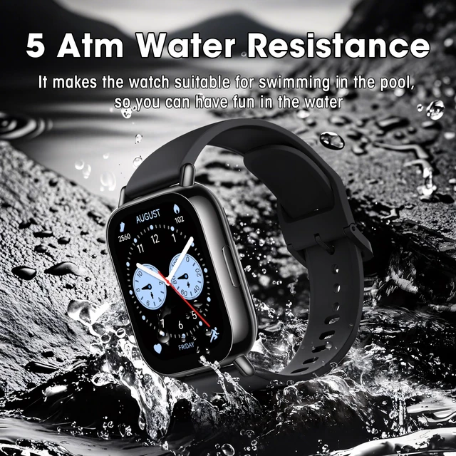 Alt view image 12 of 14 - 5 Lite Smart Watch, Step Counter Watch for Women Men with 1.96" LCD Large Display, 140 Sports Modes, 5ATM Waterproof (Lite-Black)