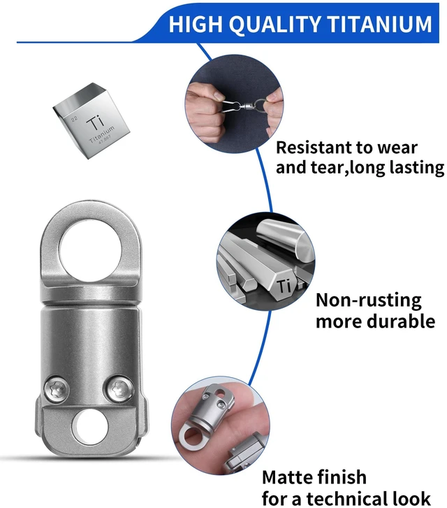 Alt view image 11 of 14 - Titanium Magnetic Quick Release Keychain, Heavy Duty Key Holder, Detachable Chain Rings for Car Keys, 88LB Load Capacity, Gift for Men Women