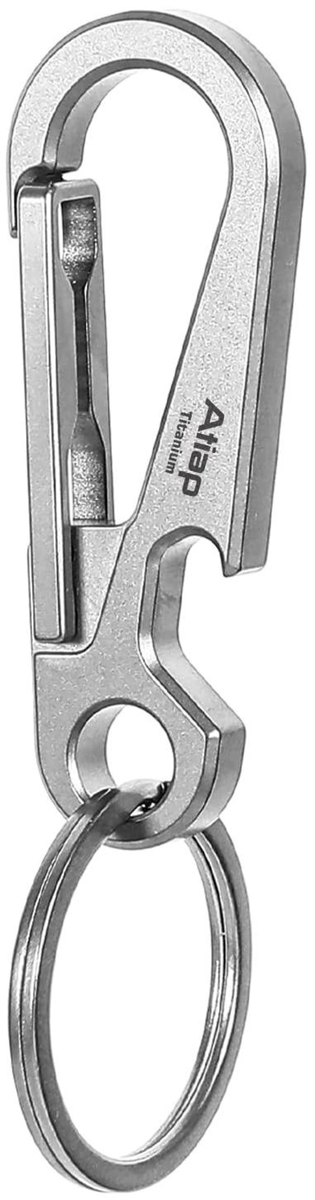 Alt view image 8 of 14 - Titanium Keychain Clip, Minimalist Key Ring Organizer with Built-in Bottle Opener, Lightweight Quick Release Key Holder for Belt Loops and Backpacksn