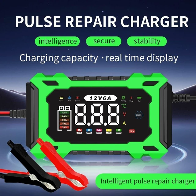 Alt view image 10 of 12 - 12V 6A Smart Battery Charger Maintainer, Fully Automatic Trickle Charger | MultiStage Charging & Comprehensive Safety Protection, for LeadAcid (AGM, GEL, SLA, Flooded, deepcycle) batteries