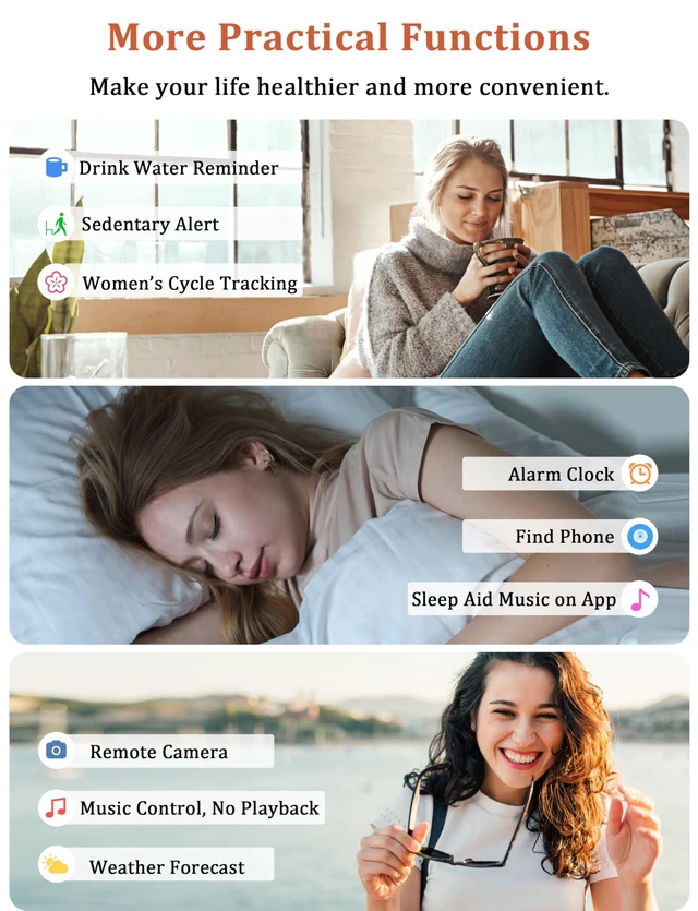 Alt view image 14 of 14 - Smart Watch, Alexa Built-in, Answer/Make Calls 44mm Smartwatch Women Men, 1.83" Sports Watch IP68 Waterproof, Heart Rate SpO2 Sleep Stress Monitor, Step Counter Watch for Android & iOS Phone