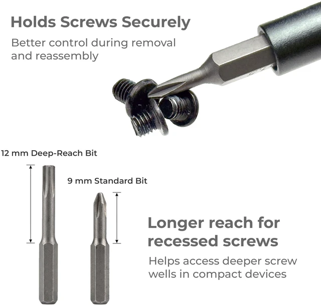 Alt view image 12 of 14 - PRO 48 Bit Precision Screwdriver Set for iPhone, Smartphone, MacBook, Laptop, Tablet, Camera, Switch, PS5, Xbox, Game Console & Controller Repair