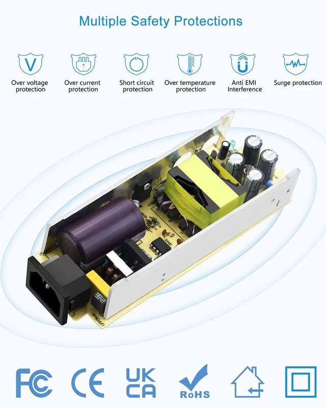 Alt view image 11 of 14 - AC to DC Converter 110V to 12V 10A 120W Power Supply Car Cigarette Lighter Adapter to Wall Plug AC to DC Adapter for Car Vacuum Cleaner Inflator Refrigerator Cooler and Other Car Devices