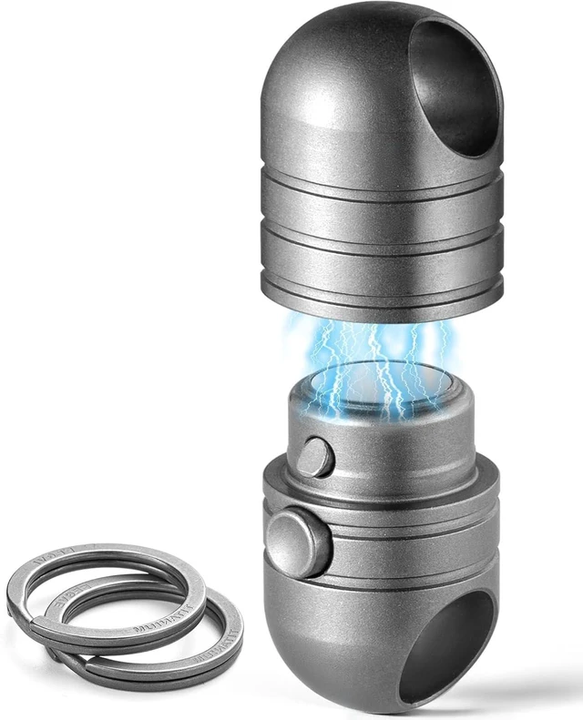 Alt view image 8 of 14 - Titanium Magnetic Quick Release Keychain,Carabiner Key Rings | Detachable Carabiner Keychain,Car Key Holder,Small Key Chain Rings