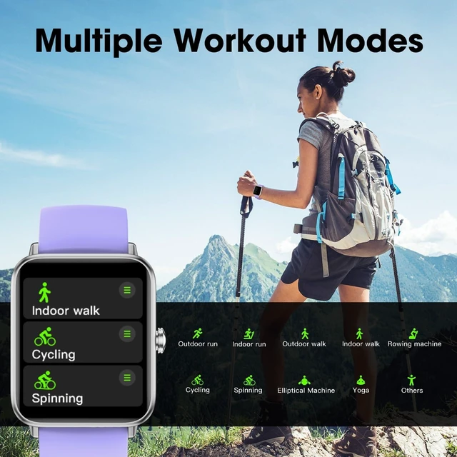Alt view image 14 of 14 - Smart Watch Fitness Tracker No APP No Phone Needed, Step Counter Watch | Waterproof Fitness Tracker,Heart Rate, Blood Oxygen, Sleep Tracker, Pedometer Watch, Step Counter for Walking, Alarm Clock