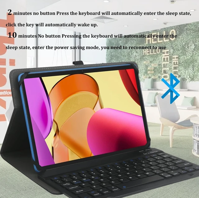 Alt view image 12 of 12 - 9",9.7",10.1",10.5",10.9",11" Tablet Universal Case with Keyboard, Case with Removable Wireless Bluetooth Keyboard & Pen Holder for iPad, Galaxy and Other 9-11 inch Tablet
