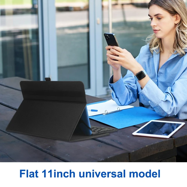 Alt view image 11 of 12 - 9",9.7",10.1",10.5",10.9",11" Tablet Universal Case with Keyboard, Case with Removable Wireless Bluetooth Keyboard & Pen Holder for iPad, Galaxy and Other 9-11 inch Tablet