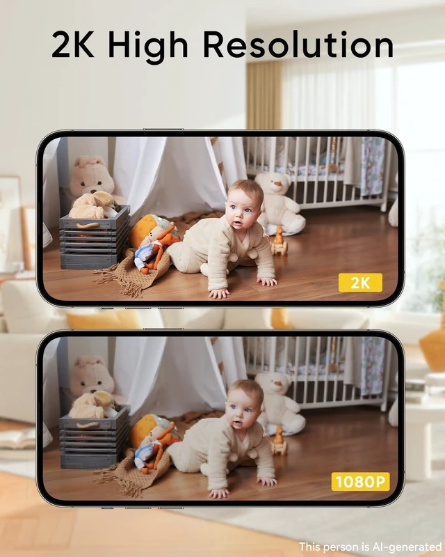 Alt view image 10 of 14 - 2K Cameras for Home Security, 2-Pack Indoor Camera with Night Vision, Pet Camera Indoor with Phone App, Motion Detection, 2-Way Audio, Cloud/SD Card Storage, Compatible with Alexa