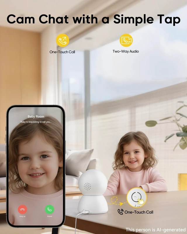 Alt view image 12 of 14 - 2K Cameras for Home Security, 2-Pack Indoor Camera with Night Vision, Pet Camera Indoor with Phone App, Motion Detection, 2-Way Audio, Cloud/SD Card Storage, Compatible with Alexa