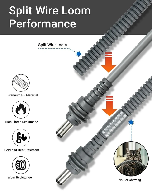 Alt view image 11 of 14 - 2-in-1 Starlink Mini Power Cable, 10ft Replacement Starlink Mini Cord | Starlink Mini Cable with Cable Sleeve, DC to DC & USB C to DC Power Cable,Starlink Mini Accessories, Work with 100W+PD Source