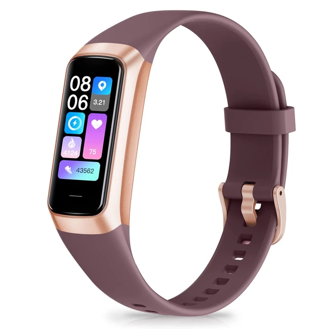 Alt view image 8 of 14 - Fitness Tracker with 24/7 Heart Rate, Blood Oxygen Blood Pressure Sleep Monitor, Activity Trackers 5 ATM Waterproof,Step Calorie Counter Pedometer Health Smart Watch for Women Men Bordeaux