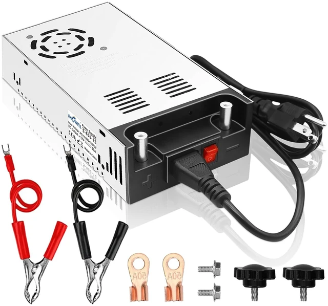 Alt view image 8 of 14 - 110V AC to 12V DC Converter 600W Power Supply 50A | New Version Universal SMPS Transformer for RV, Pump, LED Strip, CCTV, Car Stereo,Diesel Heater Power Supply