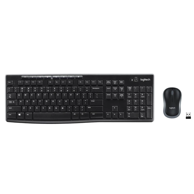 Alt view image 8 of 14 - MK270 Full Size Wireless Keyboard and Mouse Combo - Black | Full size keyboard with spill-resistant design, compact ambidextrous mouse, connect via single included USB-A Nano Receiver