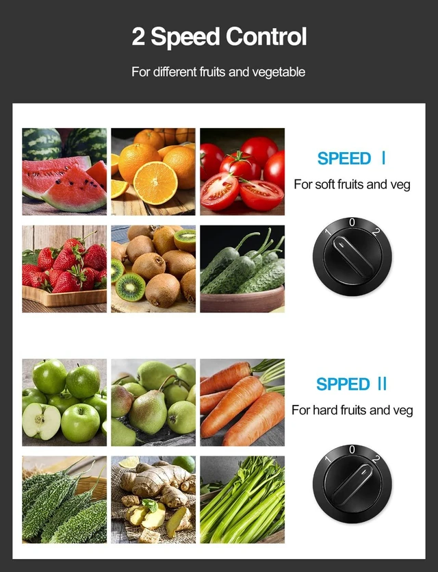 Alt view image 10 of 14 - Juicer Machine, 500W Centrifugal Juicer Extractor with Wide Mouth 3 Feed Chute for Fruit Vegetable, Easy to Clean, Stainless Steel, BPA-free (Green)