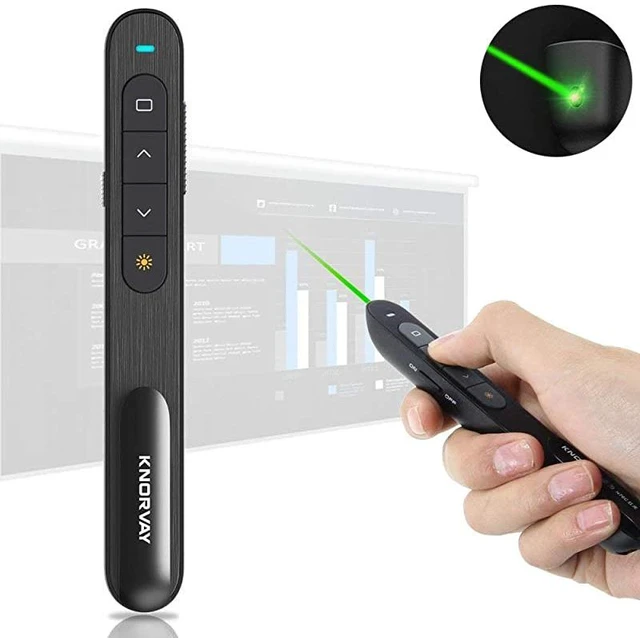 Alt view image 8 of 14 - N76GBK Green Laser Pointer for Presentations Rechargable Hyperlink Volume Control PPT Powerpoint Clicker Presentation Remote for Powerpoint Presentations Laser Pointer Green 24GHz