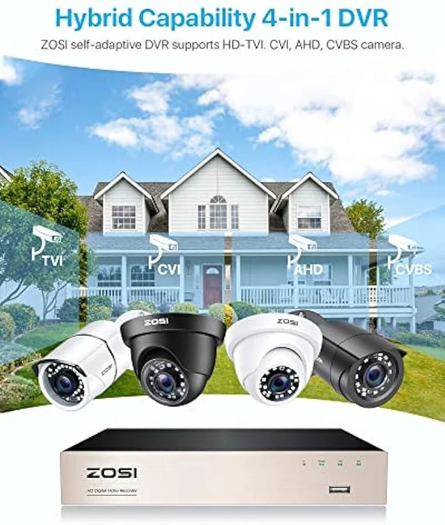 Alt view image 8 of 11 - ZOSI 8Channel Surveillance Video Recorders 1080N/720P 4-in-1 HD-TVI Standalone CCTV Security DVR System For 720P,1080P Security Cameras,Motion Detection,Easy Remote Access(NO Hard Drive)
