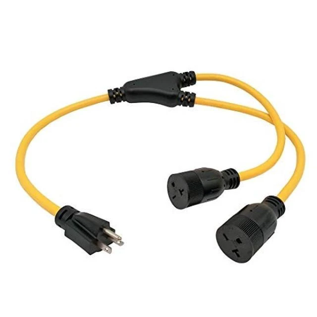 Alt view image 6 of 10 - Parkworld 60509 NEMA 6-20 Splitter, 6-20P to (2) 6-20R (T-Blade Female Also for 6-15R Adapter) 250V, 20A, 5000W, 3 Feet
