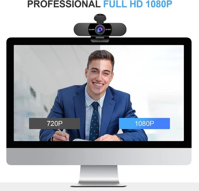 Alt view image 9 of 14 - EMEET 1080P Webcam with Microphone, C960 Web Camera, 2 Mics Streaming Webcam, 90°FOV Computer Camera, Plug and Play USB Webcam for Online Calling/Conferencing, Zoom/Skype/Facetime/YouTube, Laptop/PC