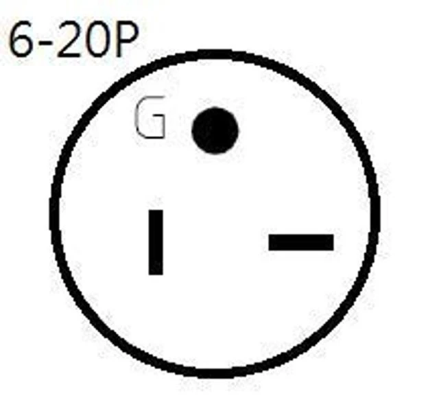 Alt view image 8 of 10 - Parkworld 60509 NEMA 6-20 Splitter, 6-20P to (2) 6-20R (T-Blade Female Also for 6-15R Adapter) 250V, 20A, 5000W, 3 Feet