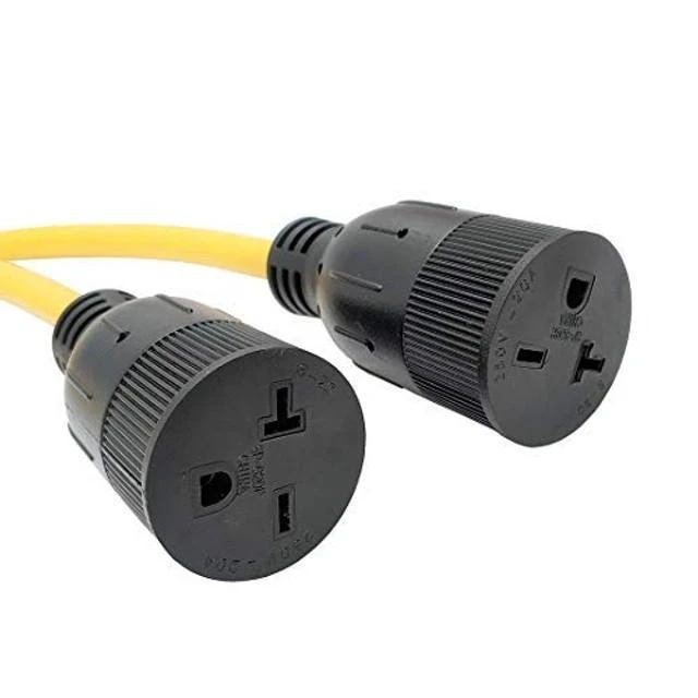 Alt view image 9 of 10 - Parkworld 60509 NEMA 6-20 Splitter, 6-20P to (2) 6-20R (T-Blade Female Also for 6-15R Adapter) 250V, 20A, 5000W, 3 Feet