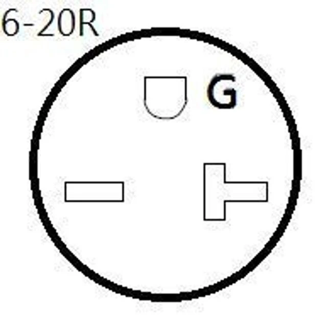 Alt view image 10 of 10 - Parkworld 60509 NEMA 6-20 Splitter, 6-20P to (2) 6-20R (T-Blade Female Also for 6-15R Adapter) 250V, 20A, 5000W, 3 Feet