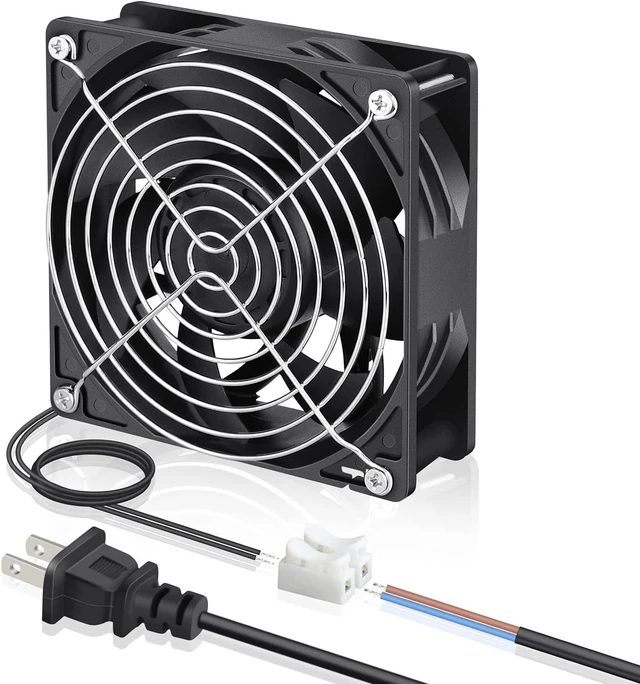 Alt view image 8 of 14 - GDSTIME EC Cooling Fan, 120mm Fan, 120mm 38mm AC 110V 115V 120V 220V 240V, Dual Ball Bearing