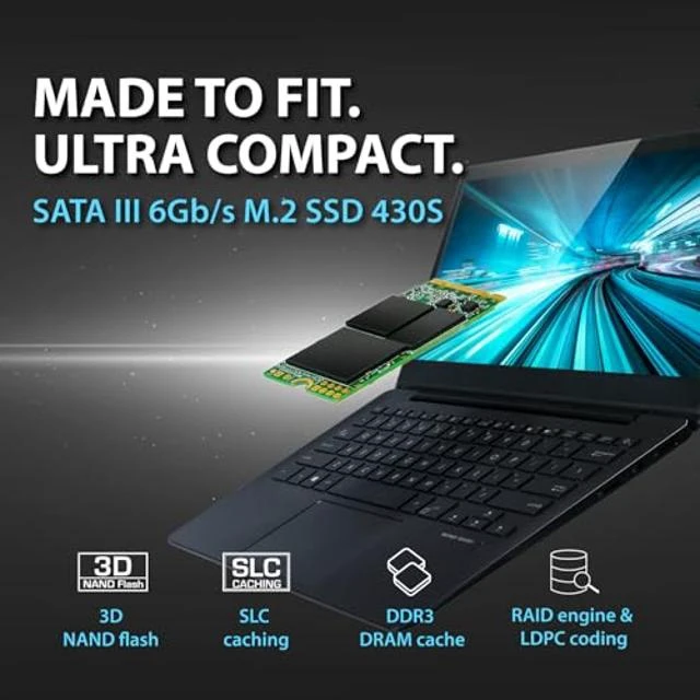 Alt view image 8 of 10 - Transcend 128GB MTS430S M.2 2242 SATA3 SSD, Internal Solid State, Compatible with Laptop & PC Desktop - TS128GMTS430S