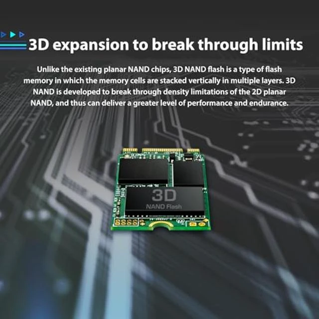 Alt view image 9 of 10 - Transcend 128GB MTS430S M.2 2242 SATA3 SSD, Internal Solid State, Compatible with Laptop & PC Desktop - TS128GMTS430S