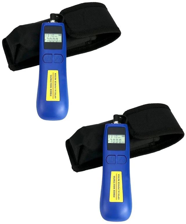Main image of 2-Pack Optical Power Meter -70~+10 dBm, Universal 2.5mm Interface, Fiber Light Meter for Testing 6 Calibration Wavelengths, Blue