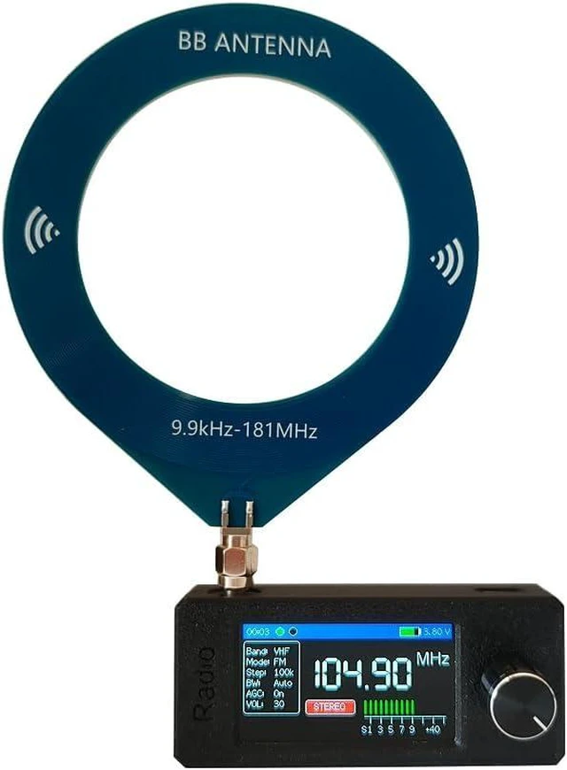Main image of Upgraded Portable SI4732 Mini Radio AM FM LSB USB Transistor Radios with 1.9 Inch IPS Color Screen, Long Battery Life & Headphones with Amplifier