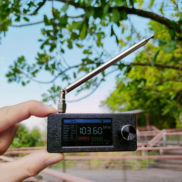 Alt view image 7 of 7 - Upgraded Portable SI4732 Mini Radio AM FM LSB USB Transistor Radios with 1.9 Inch IPS Color Screen, Long Battery Life & Headphones with Amplifier